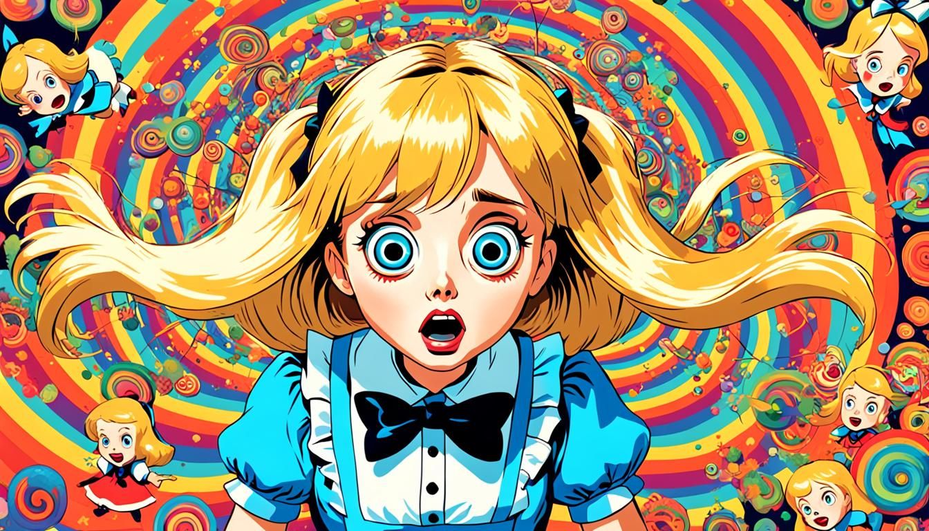What Alice sees as she falls through the looking glass  by @undefined