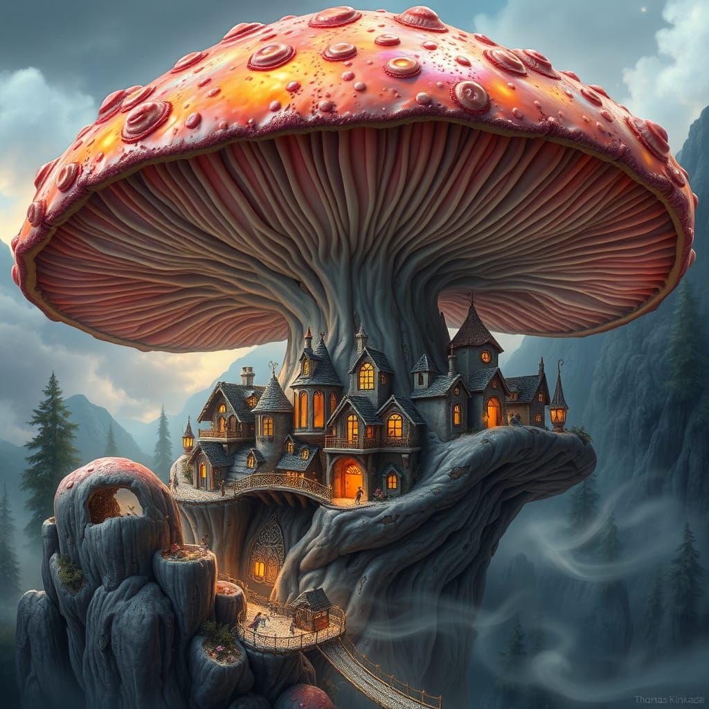 A gigantic mushroom   by @Shira