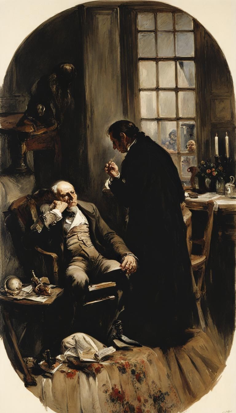 Death by Adolph Menzel - AI Generated Artwork - NightCafe Creator