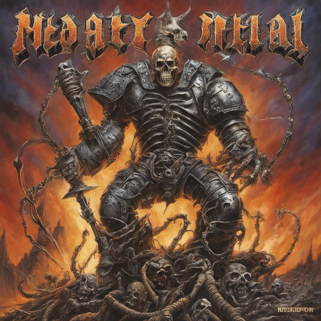 Classic heavy metal album cover - AI Generated Artwork - NightCafe Creator