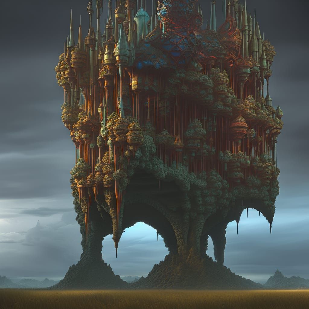a beautifully terrifying render of a conceptual reality, by ...