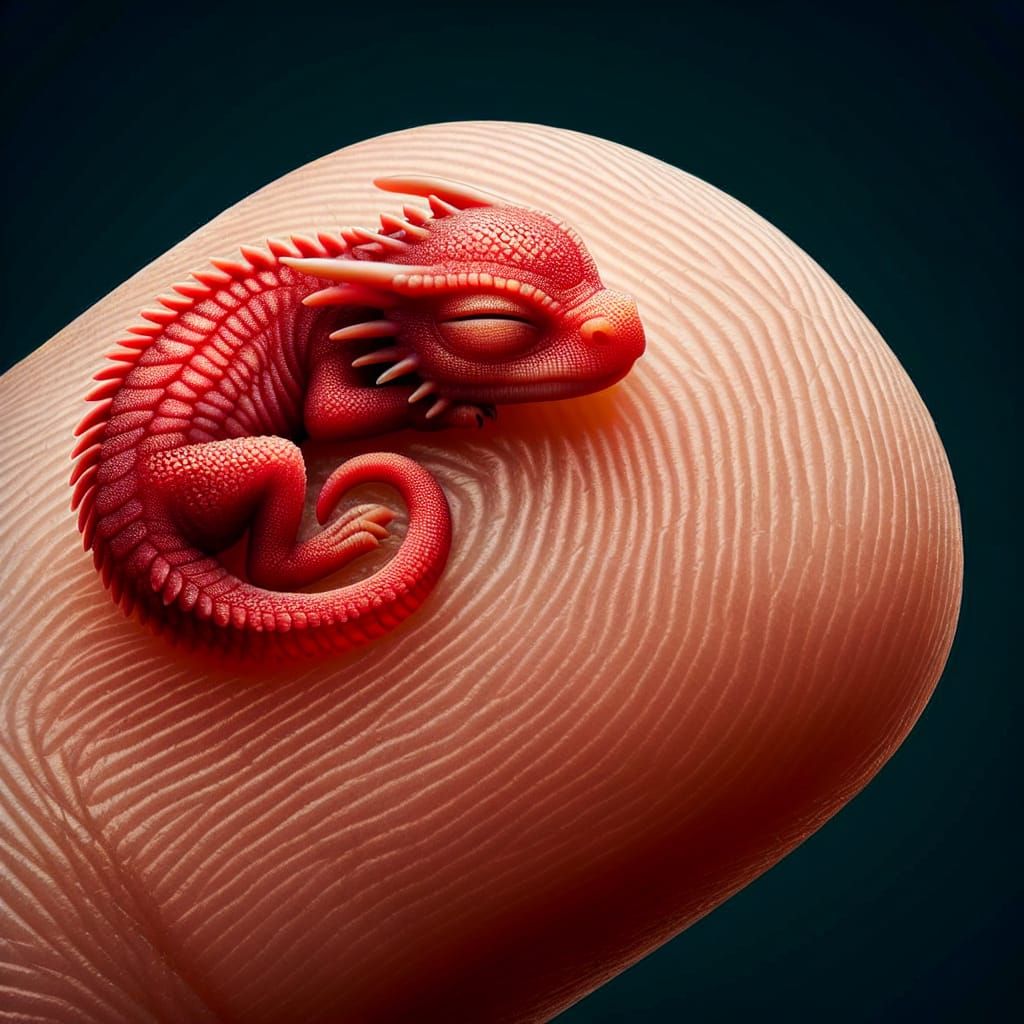 small red dragon