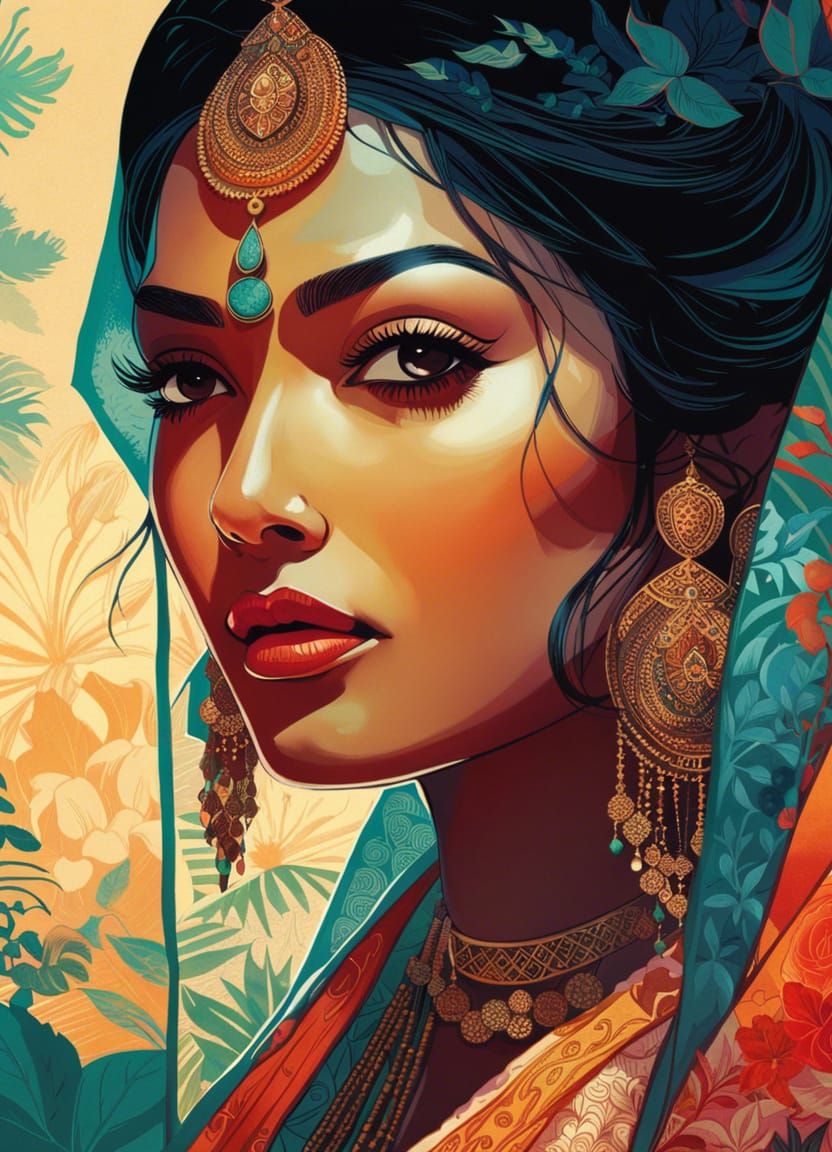 Saree - AI Generated Artwork - NightCafe Creator