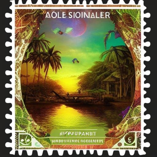 Belize Postage Stamp  by @mathy_art_girl_305