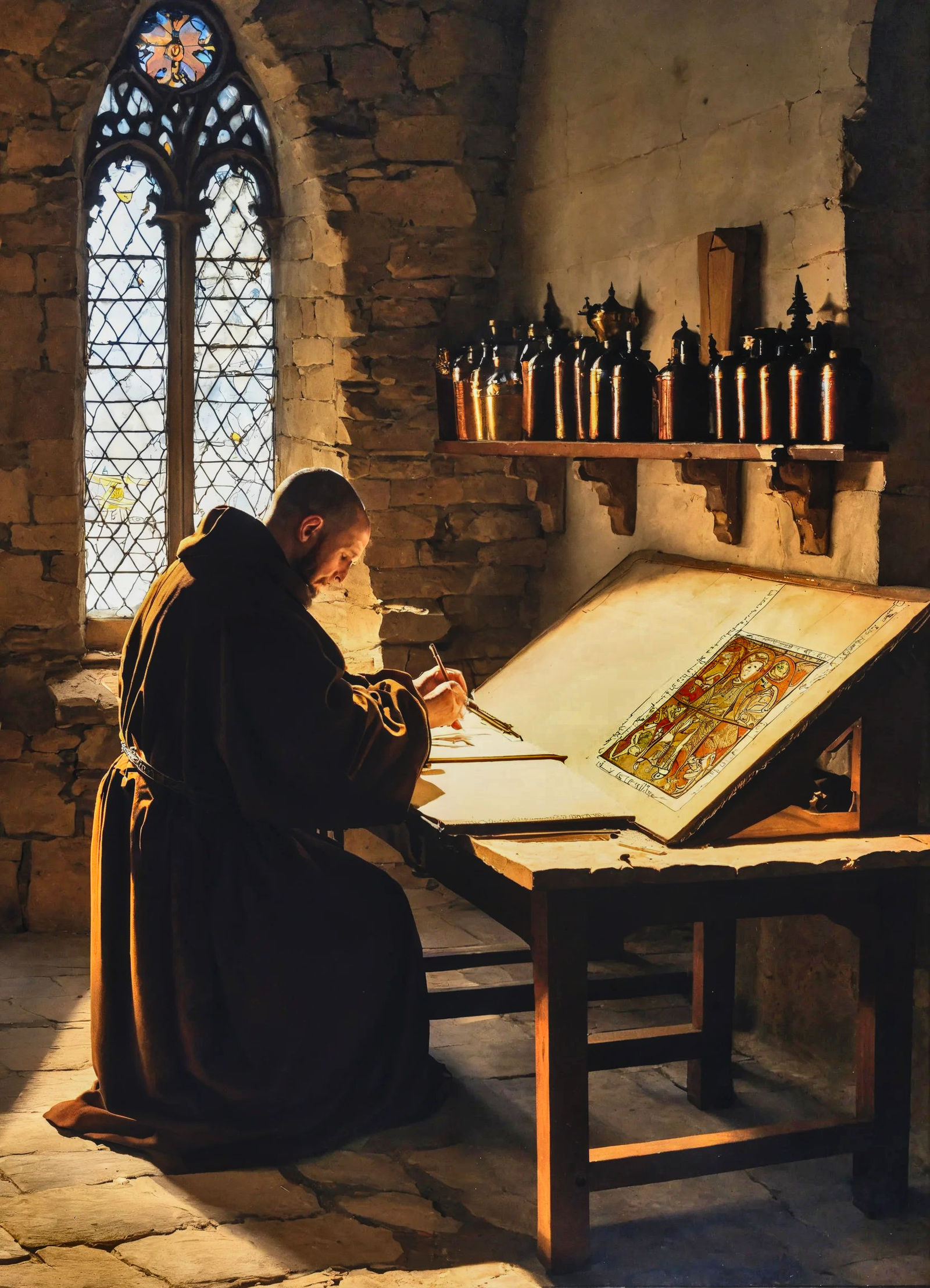 copyist monk - AI Generated Artwork - NightCafe Creator