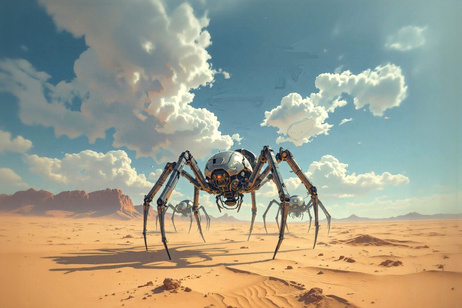 Arachnid Robot Desert Patrol