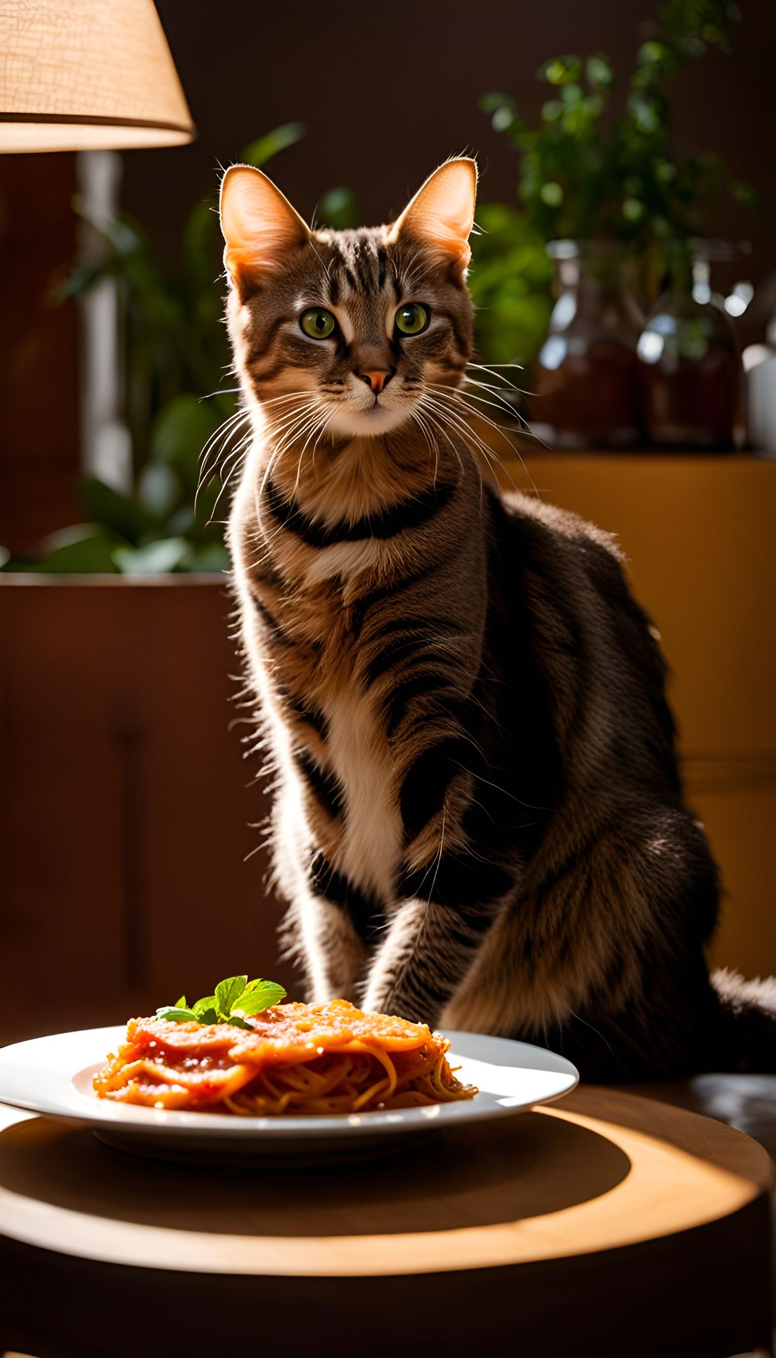 THE Andrew Garfield (the Cat), with Veggie Lasagna - AI Generated ...