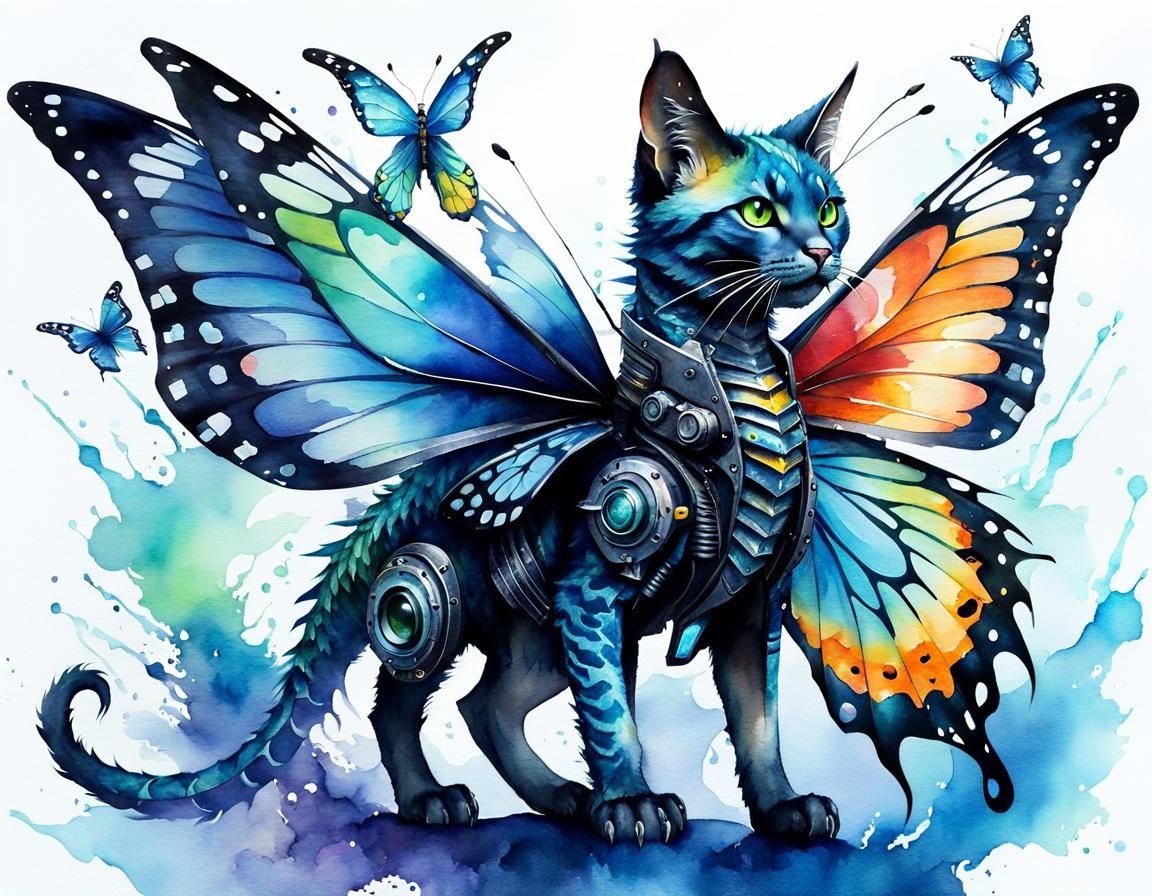 "(aquarelle painting:1.5), full body, technocore teslapunk d...