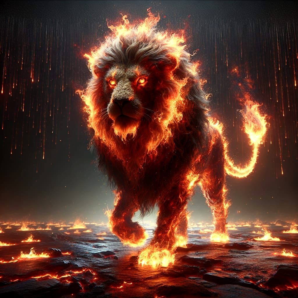 Fire lion