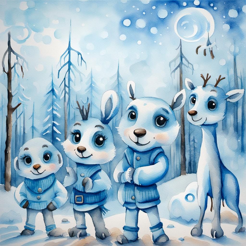 A snowfall landscape image