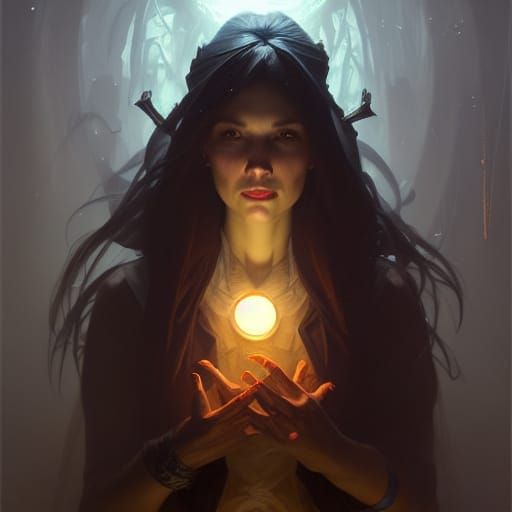 The thing that lurks in the darkness, 8k resolution concept art portrait by Greg Rutkowski, Artgerm, WLOP, Alphonse Mucha dynamic lighting h...