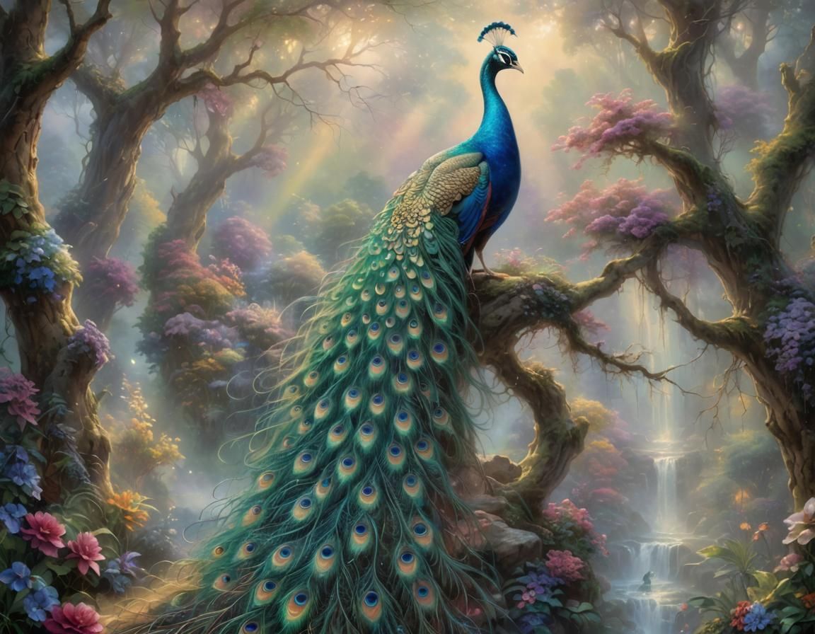 Peacock  by @Rainbowdragonz