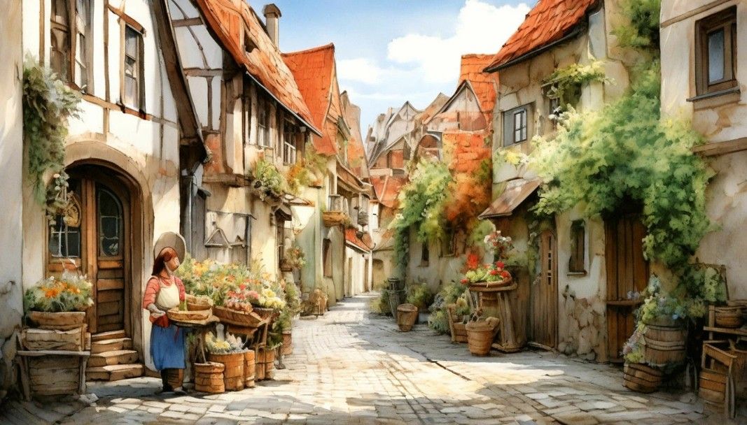 Улочка маленького приморского городка...