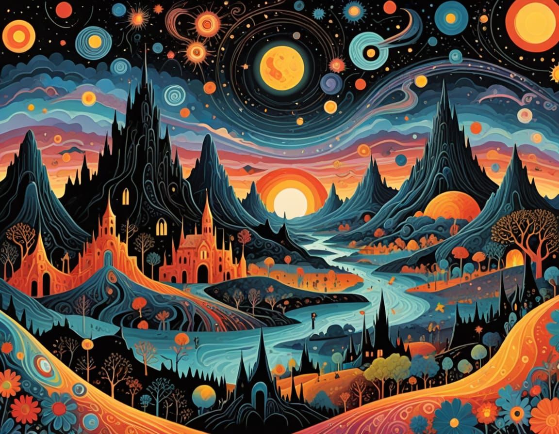 psychedelic apocalypse by Bosch  by @Frank Ashe