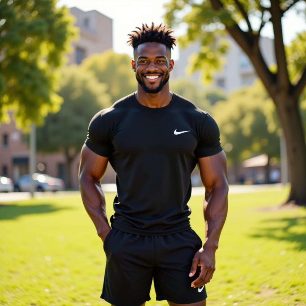 Alpha black man 25 yo with colossal long swelling between legs<lora:Adonis 2:1.0>