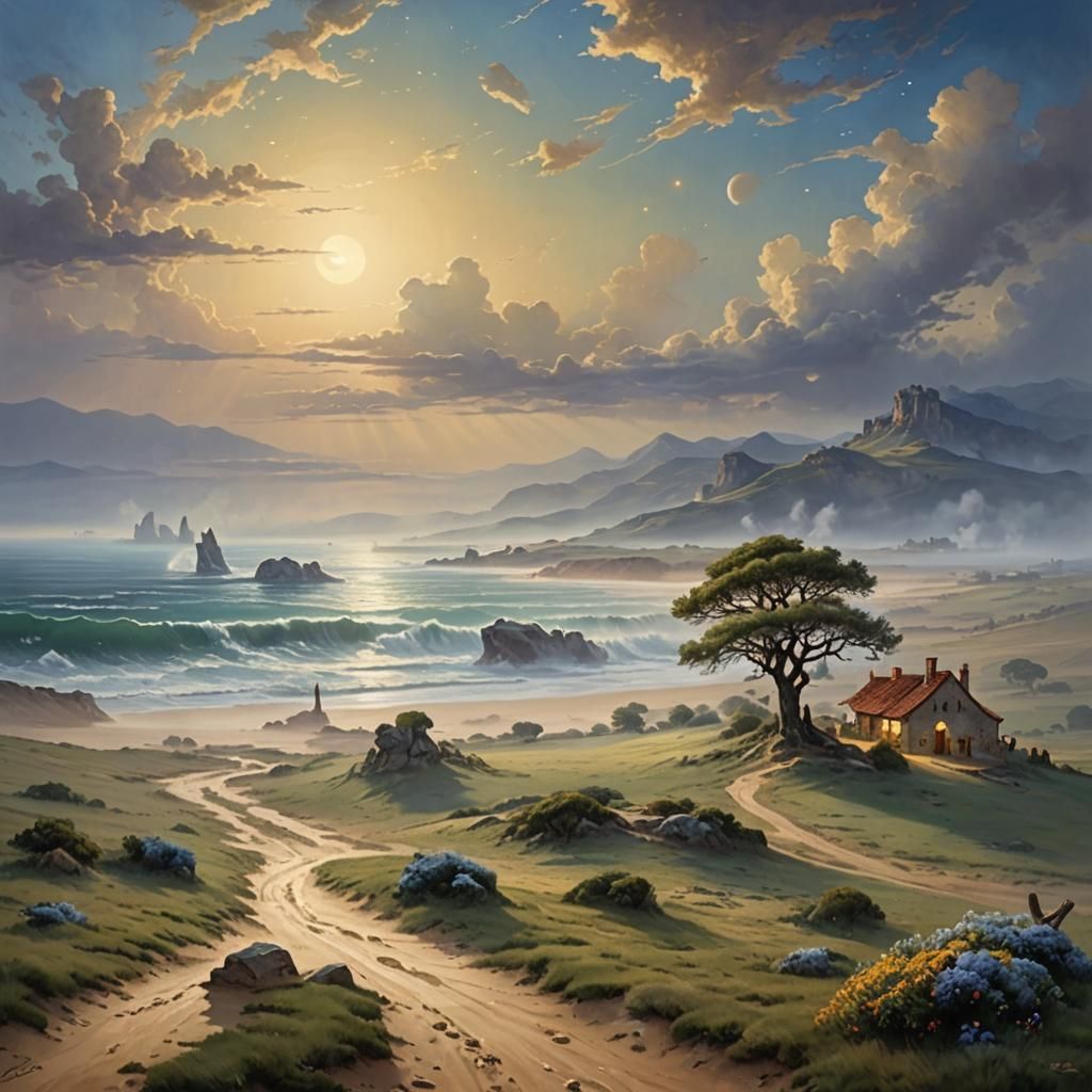 the wide plain

where the sand drinks

the briny ocean’s spi...