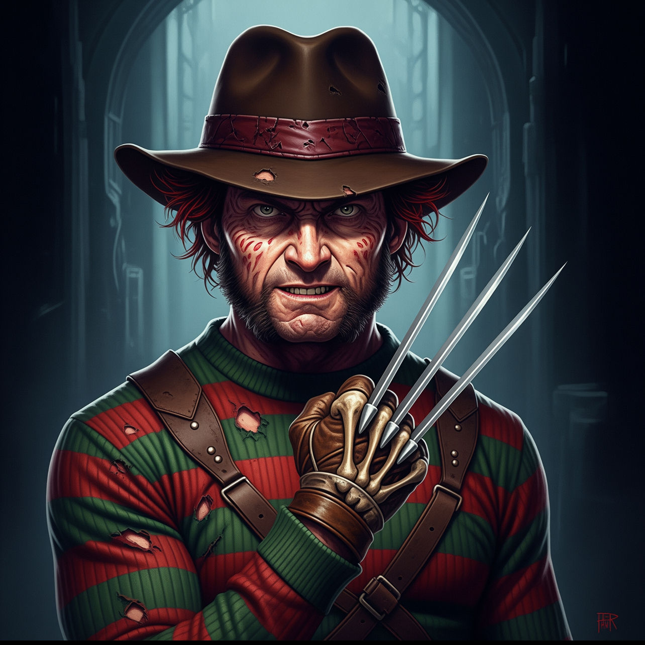 Wolverine does Freddy for Halloween