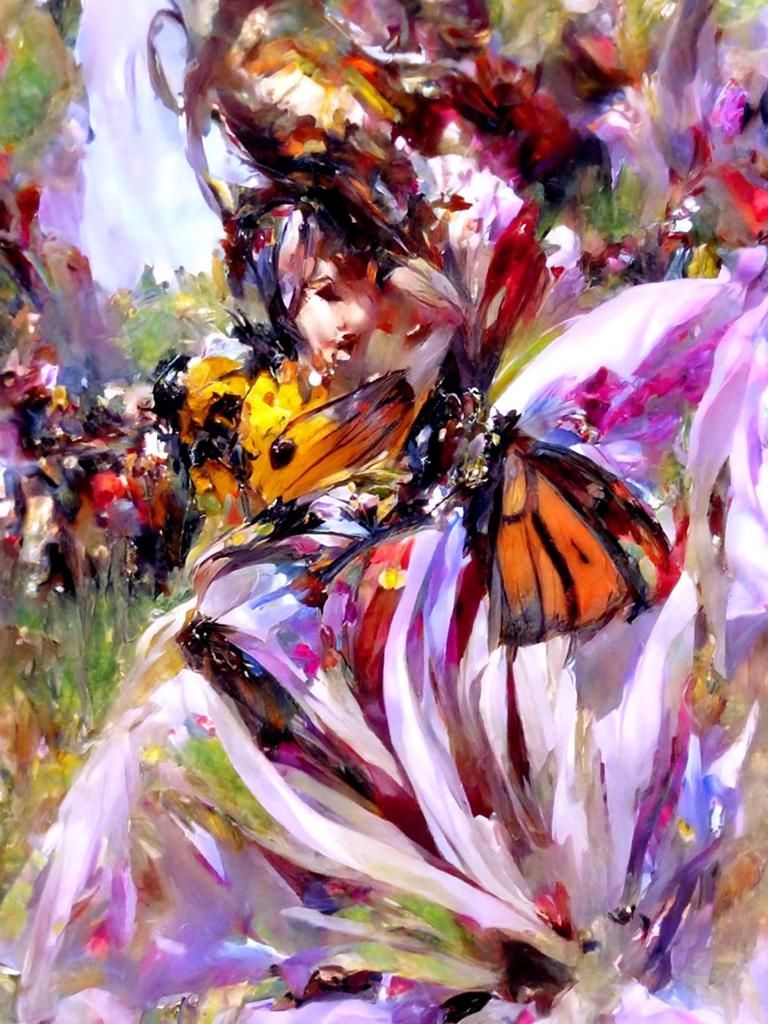Abstract Monarch Butterfly