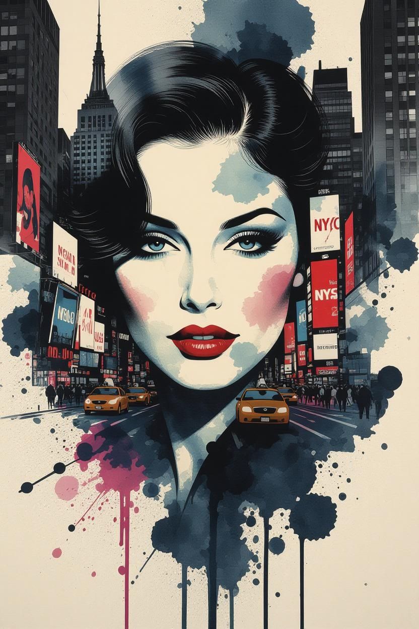 Ink splatter portrait