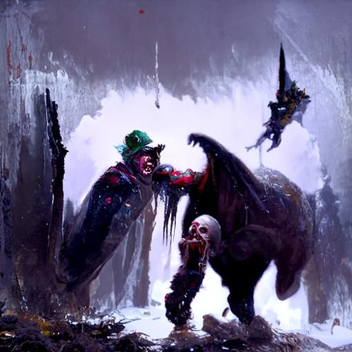 Vampire leprechaun eats unicorn