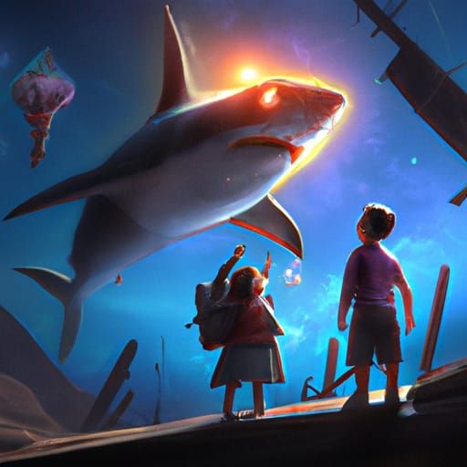 Shark of the soul in the guidance of the mind of a little ki...