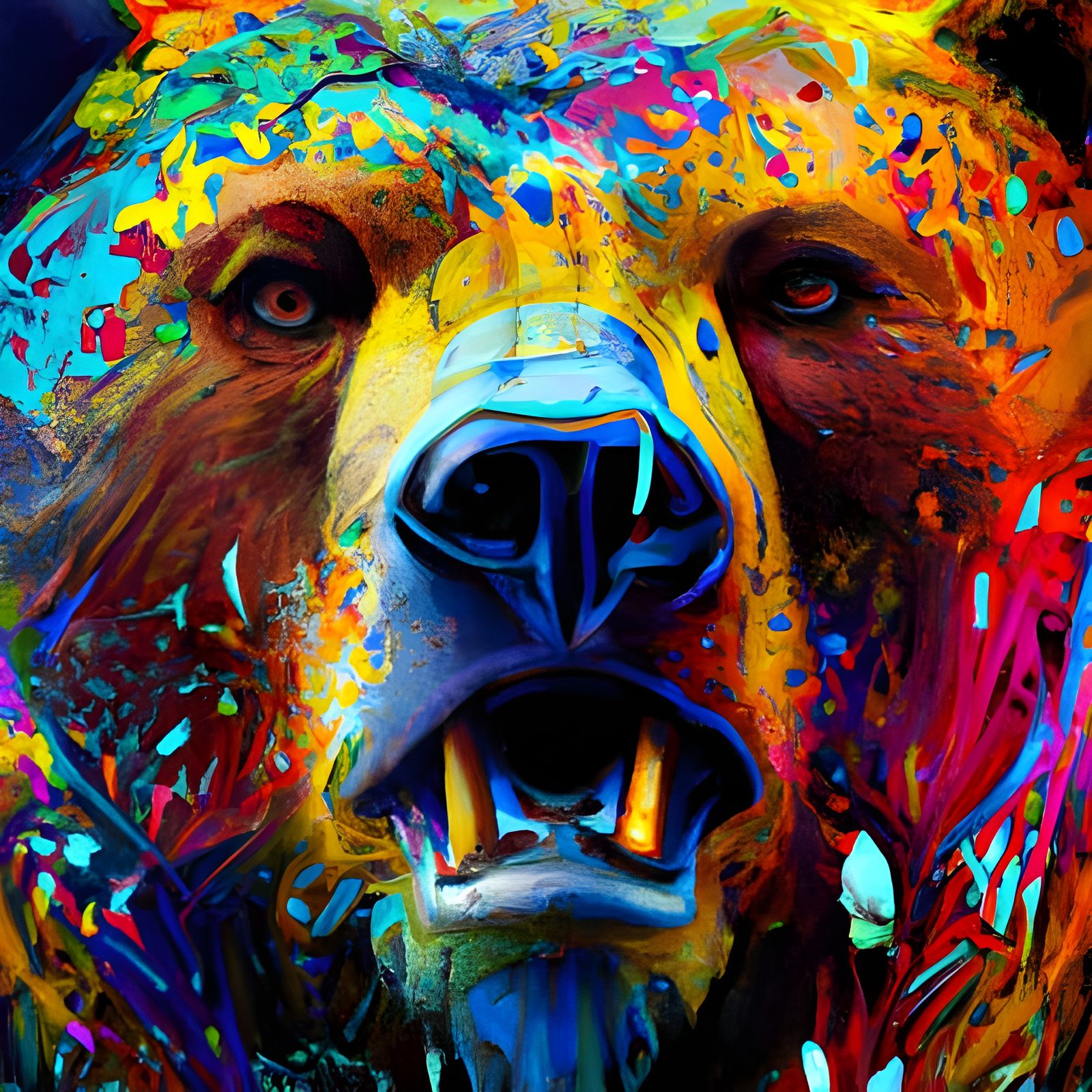 The beauty of Raw Strength, the Bear… - AI Generated Artwork ...