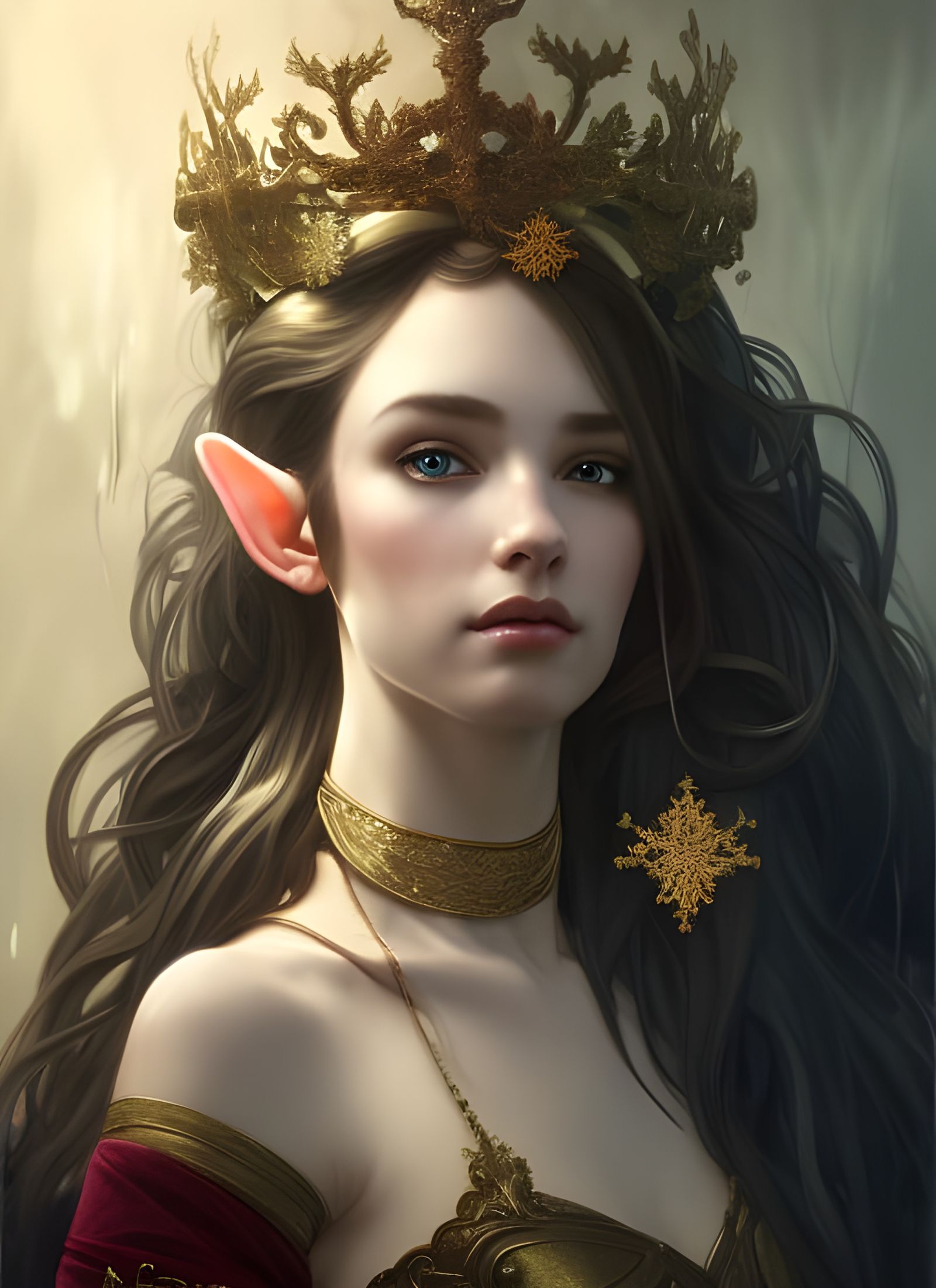 A graceful portrait of an elf - Daily challenge #163 - NightCafe Creator