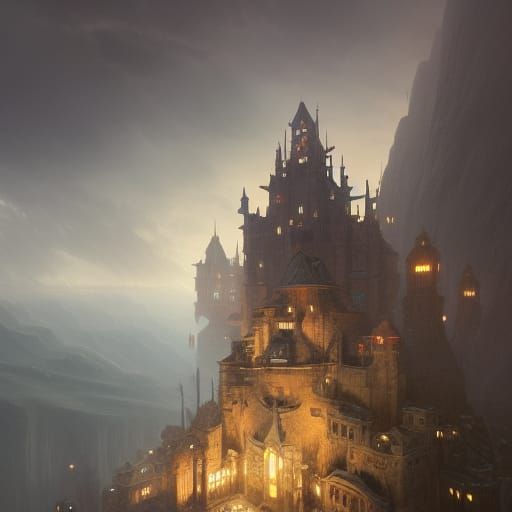 Castle a masterpiece, 8k resolution, dark fantasy concept ar...