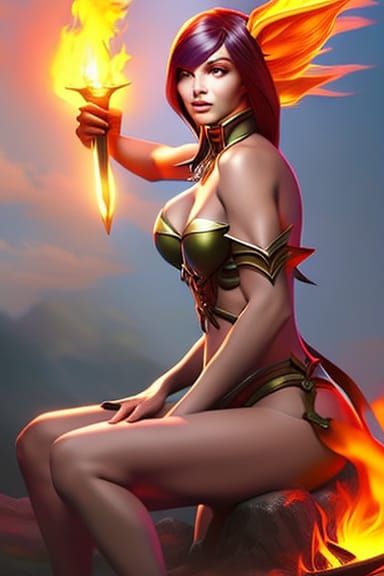 Who is holding that torch?
