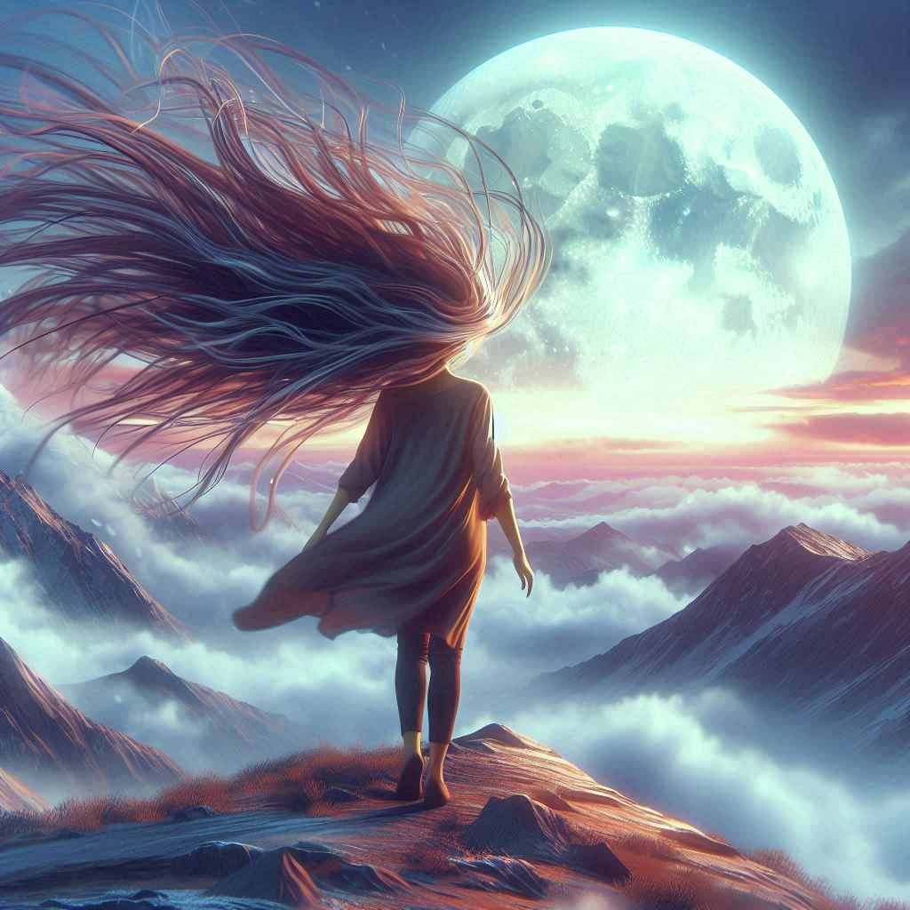 Looking at the moon