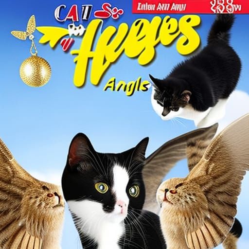 cat heaven with cat angels - AI Generated Artwork - NightCafe Creator