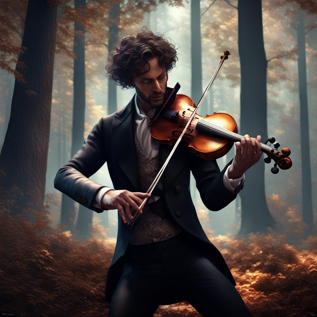 The violinist II AI Generated Artwork NightCafe Creator