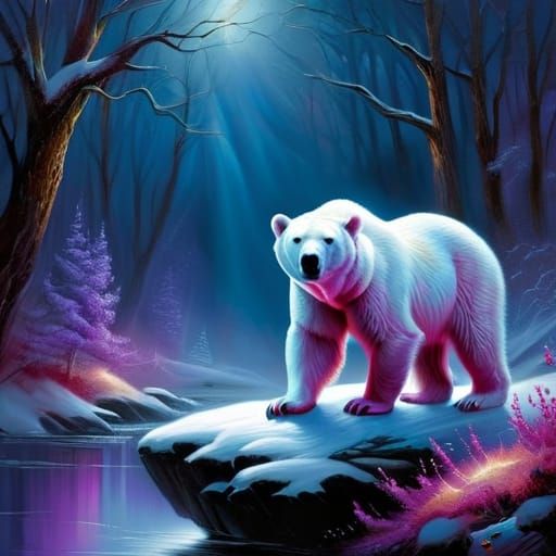 A Polar Bear in the Snow