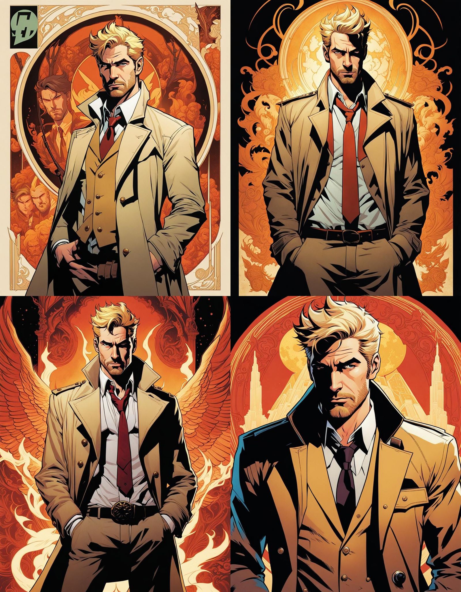 Highly detailed portraits of John Constantine! AI Generated Artwork