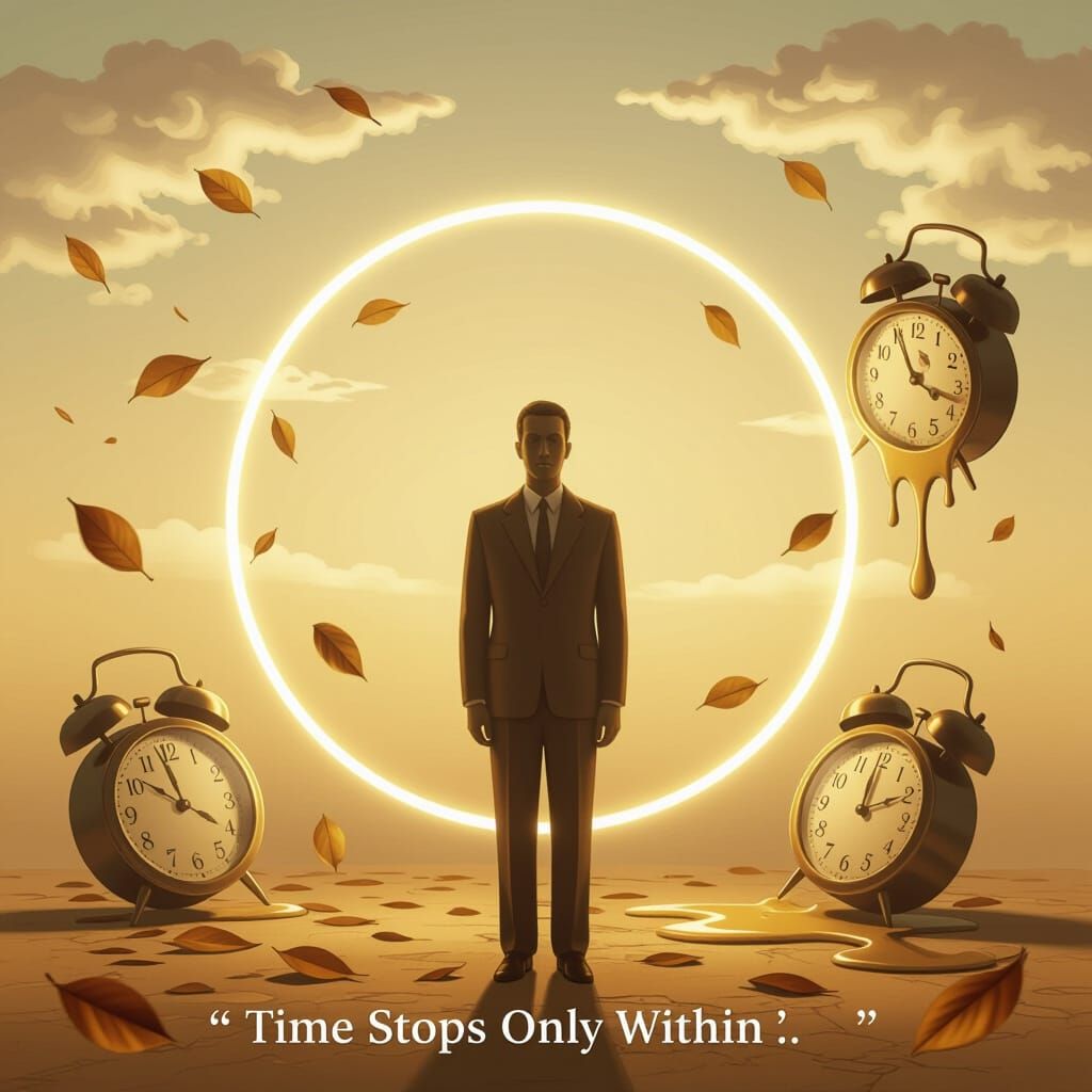 Man Frozen in Time Amidst Chaotic Motion