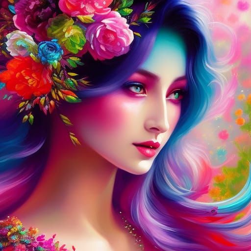 colorful fairy, pixie, faerie, fae, sprite, faery, by Charli...