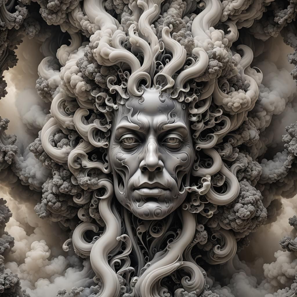 Fractal smoke face