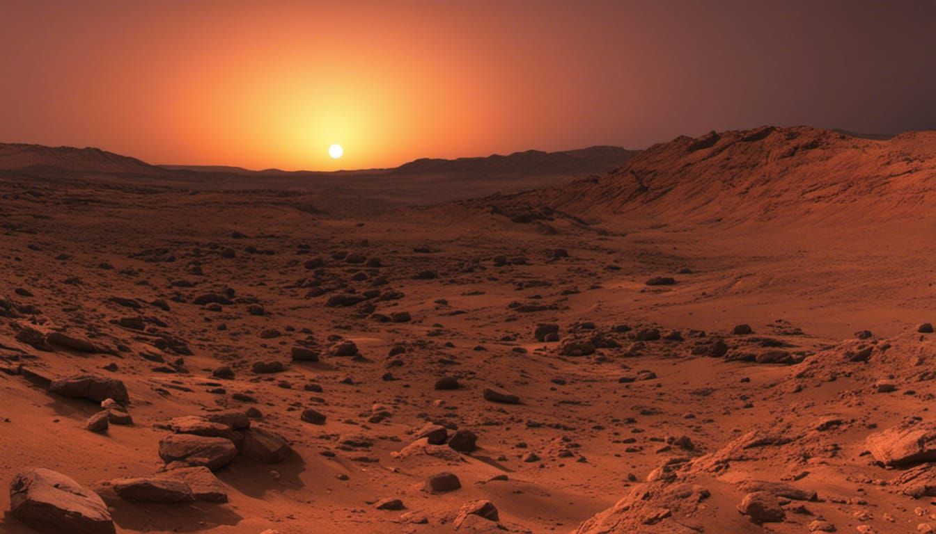 Sunset on Mars, photo by the Curiosity Rover