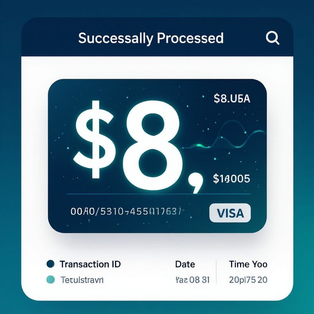 Generate a payment screenshot of $8