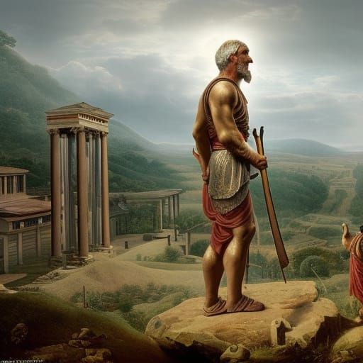 Cincinnatus returns to his plow AI Generated Artwork NightCafe Creator