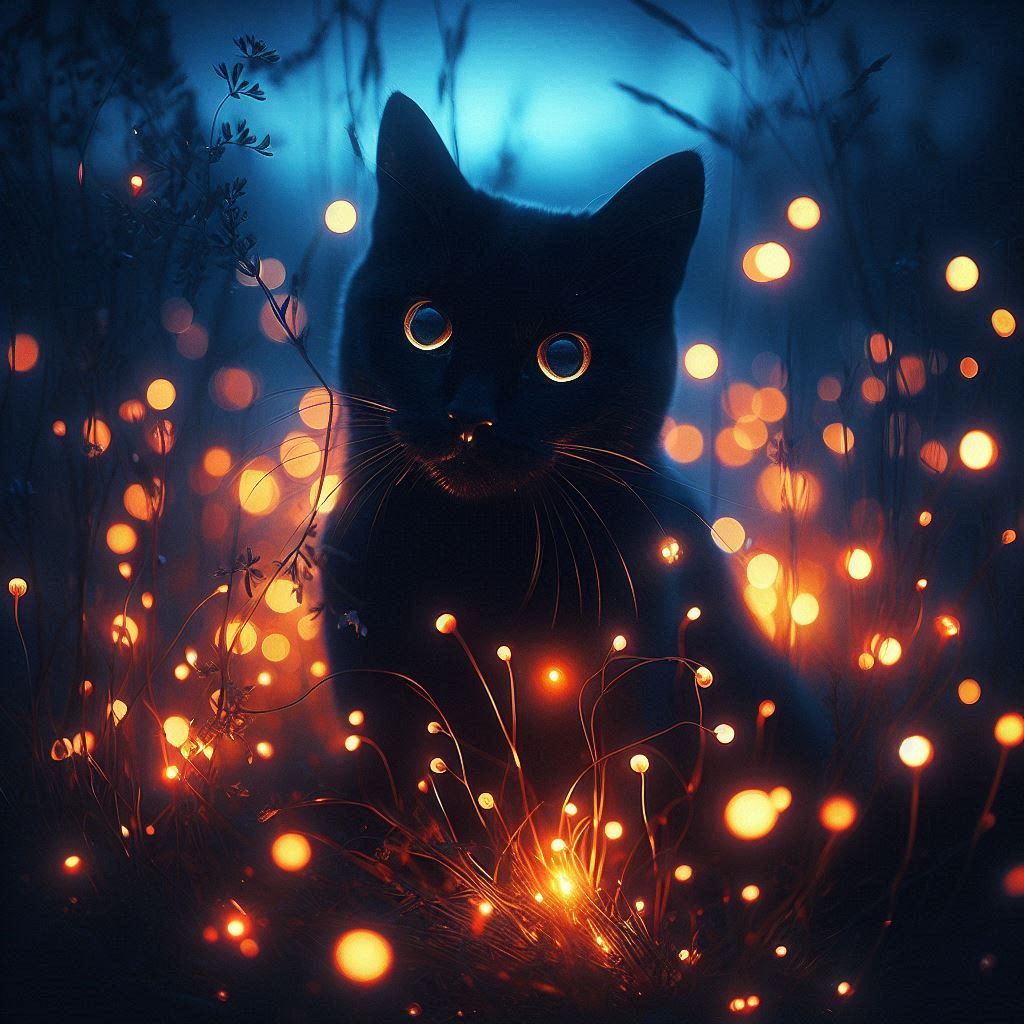 Cat in the dusk