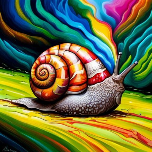 Garden Snail AI Generated Artwork NightCafe Creator