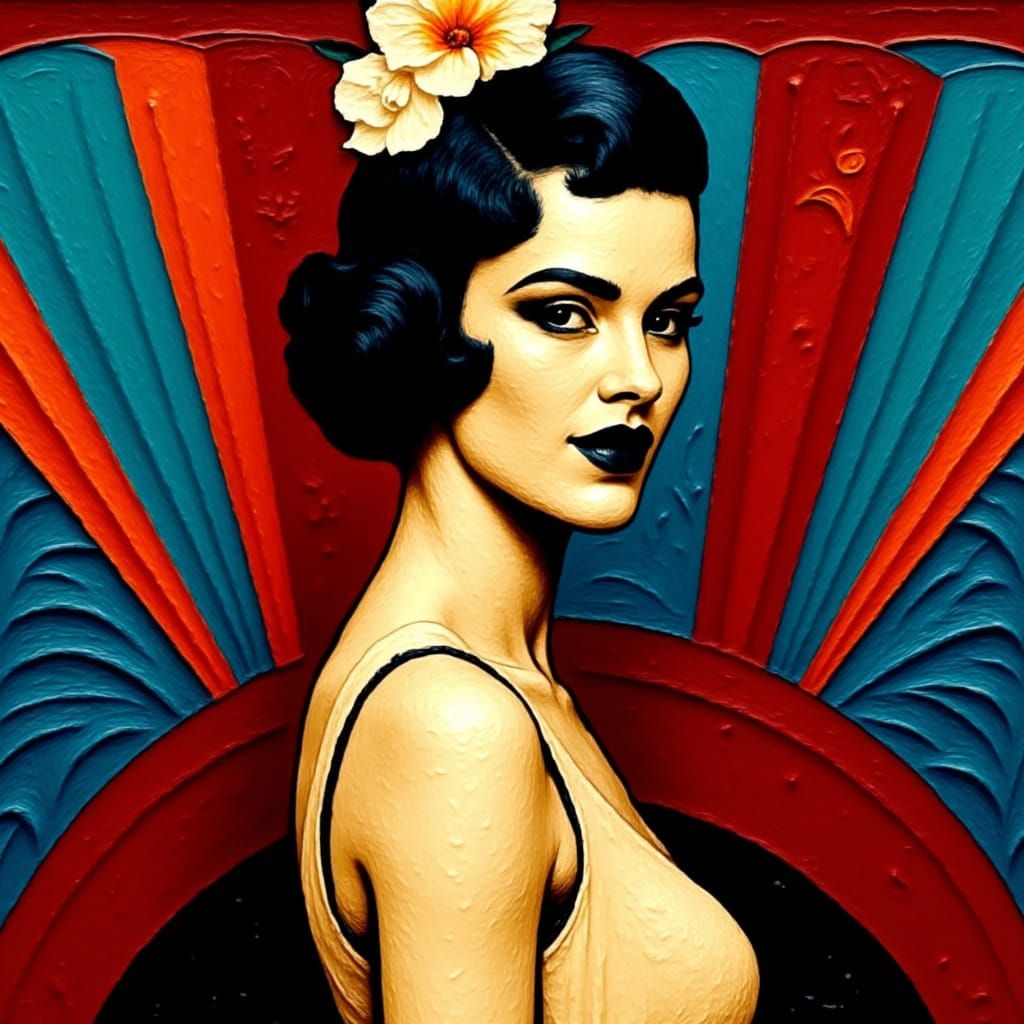 J. C. Leyendecker Mondian fashion model sketch intricate details jazz bebop boogaloo cinematic dramatic matte painting colorful kalidescope ...