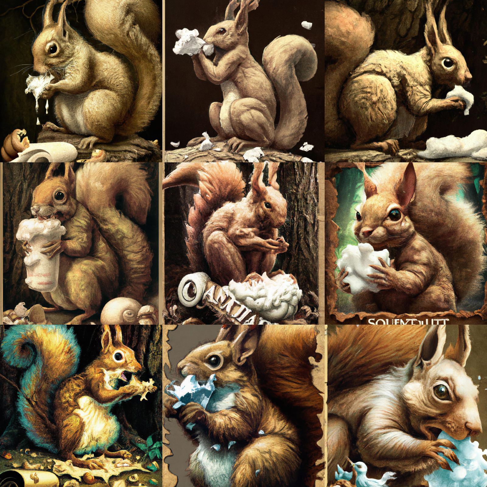 Foamy the squirrel highly detailed intricate poster art by G...