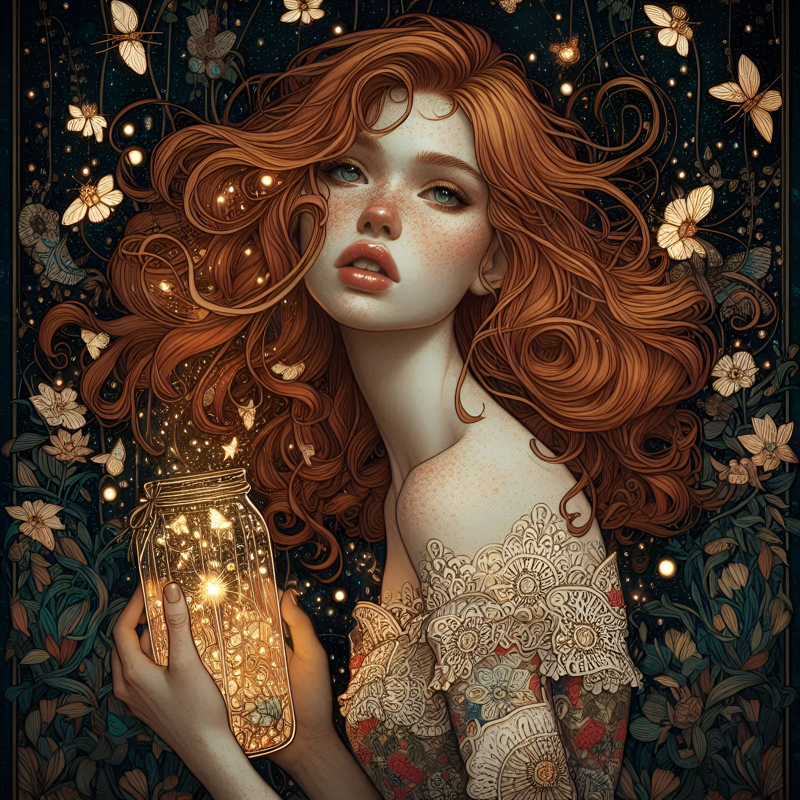 Glowing Jar Portrait