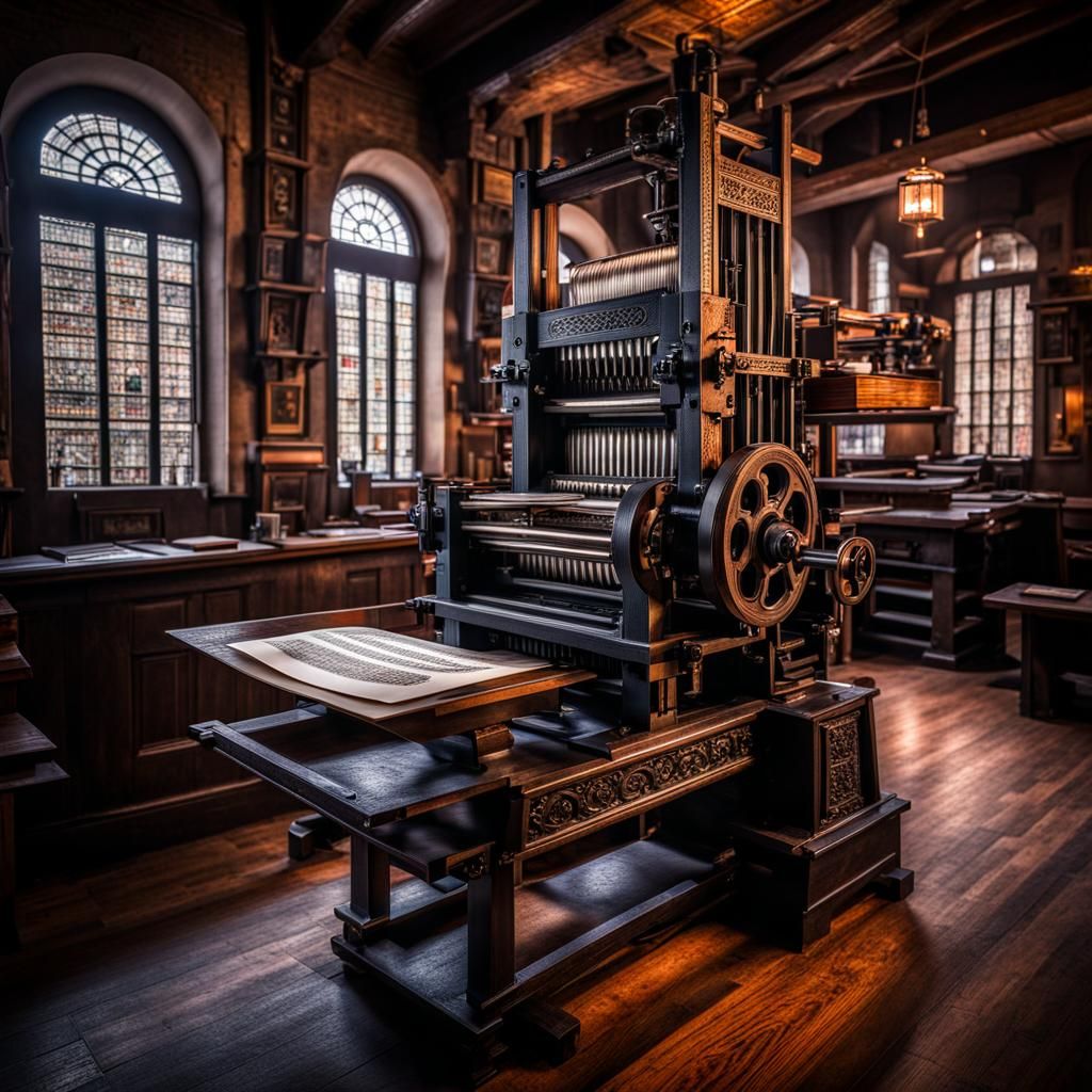 Gutenberg printing press  by @Xal
