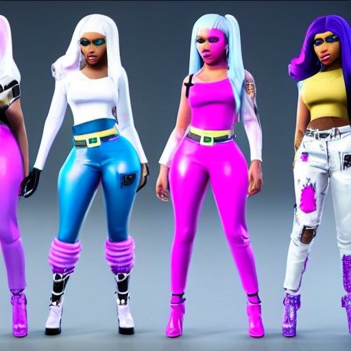 Nicki Minaj And Cardi B Are Fortnite Skins Concept - AI Generated ...