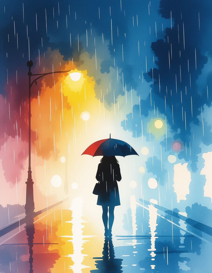 In the rain  by @Huginn