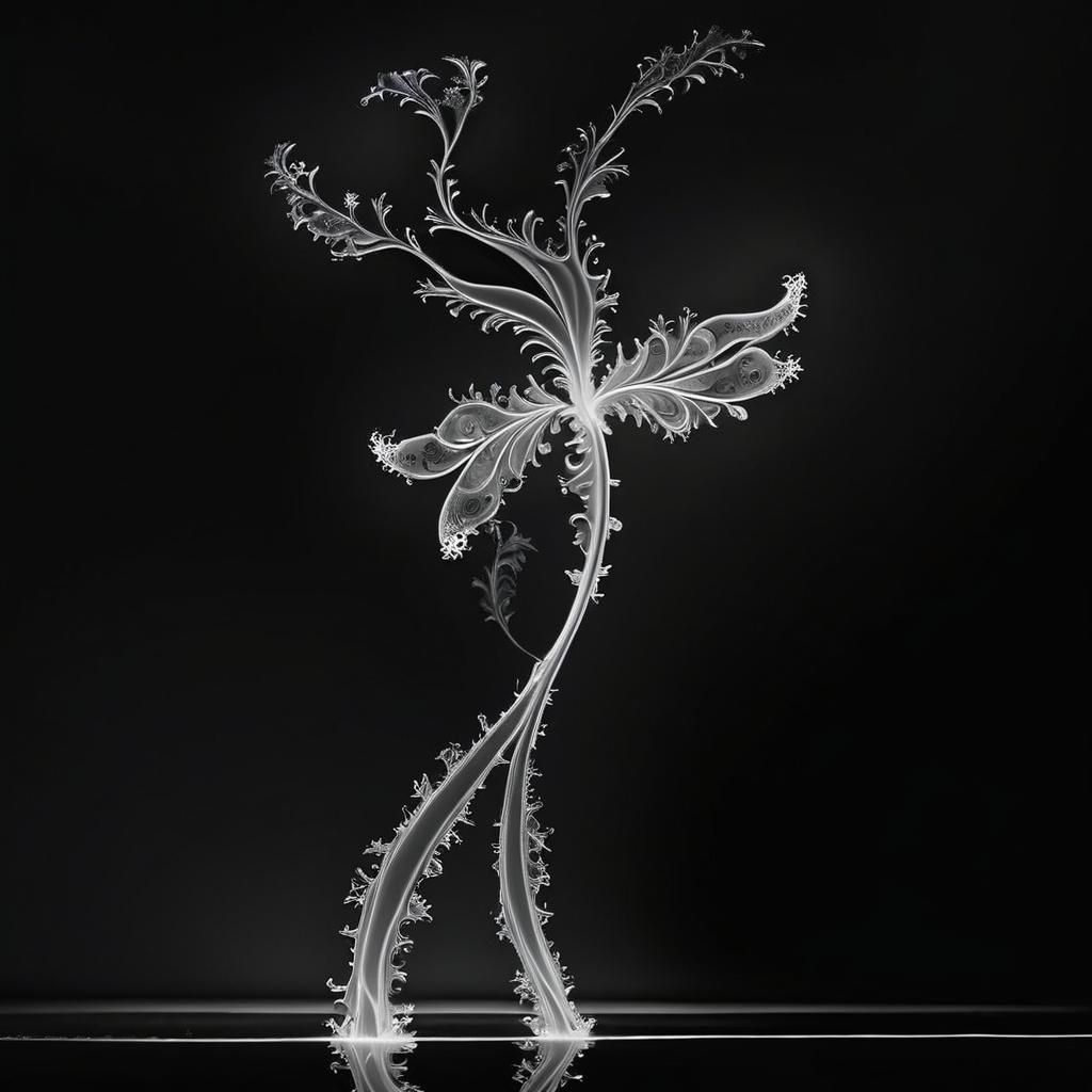 pellucid sheer danseuse fractal intricate inverted negative film image