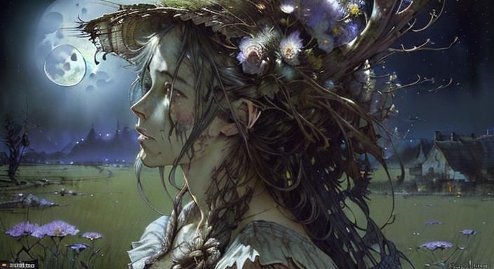 (Meet me by the moonlight) epic rural masterpiece (by Jean B...
